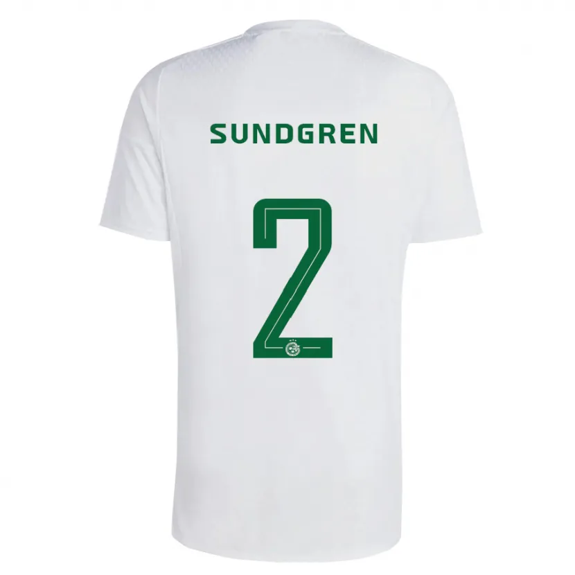 Danxen Mujer Camiseta Daniel Sundgren #2 Verde Azul 2ª Equipación 2023/24 La Camisa