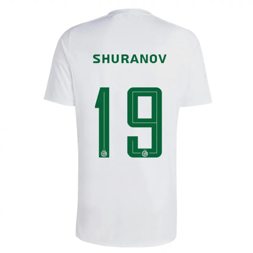 Danxen Mujer Camiseta Erik Shuranov #19 Verde Azul 2ª Equipación 2023/24 La Camisa