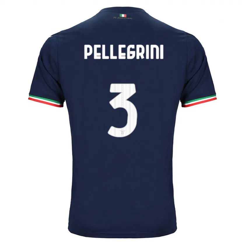 Danxen Mujer Camiseta Luca Pellegrini #3 Armada 2ª Equipación 2023/24 La Camisa