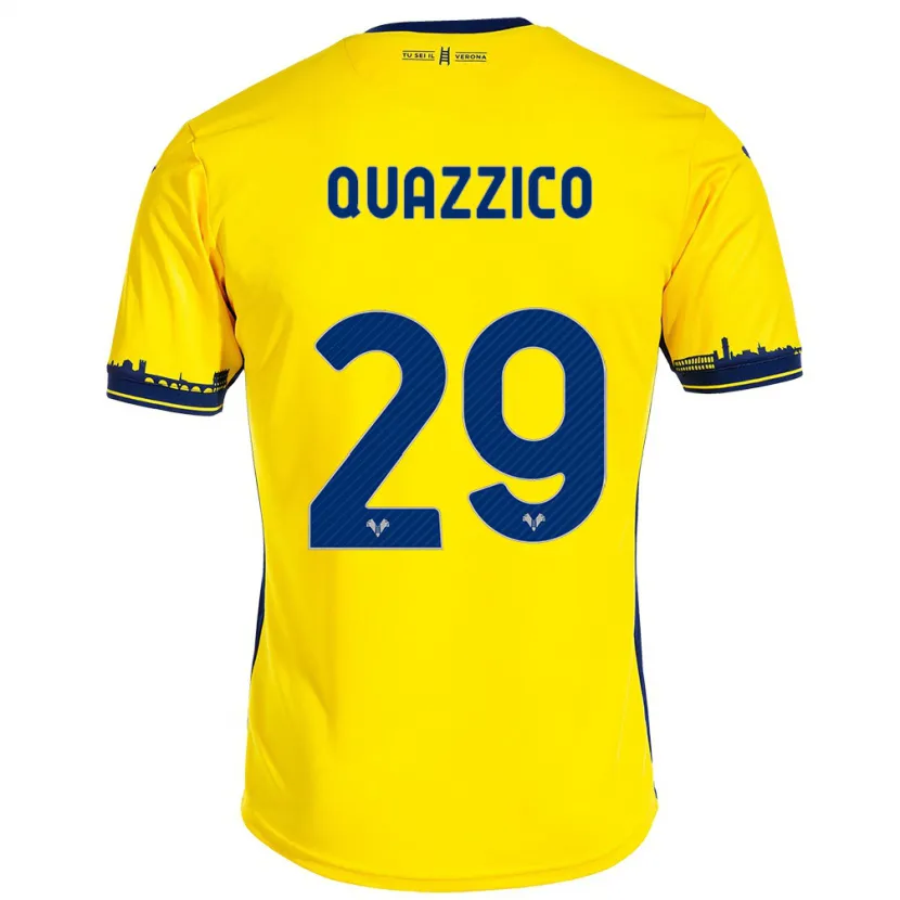 Danxen Mujer Camiseta Francesca Quazzico #29 Amarillo 2ª Equipación 2023/24 La Camisa