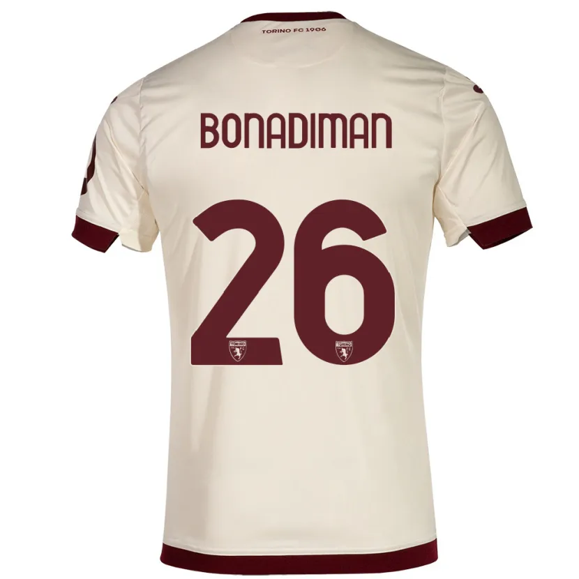 Danxen Mujer Camiseta Matteo Bonadiman #26 Champán 2ª Equipación 2023/24 La Camisa