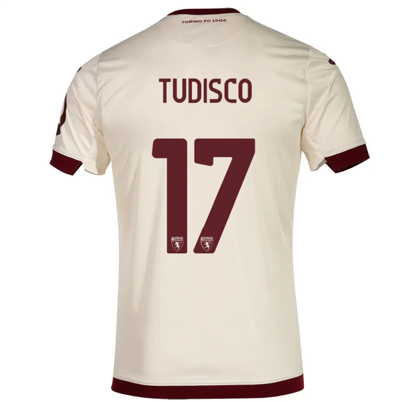 Danxen Mujer Camiseta Giorgia Tudisco #17 Champán 2ª Equipación 2023/24 La Camisa