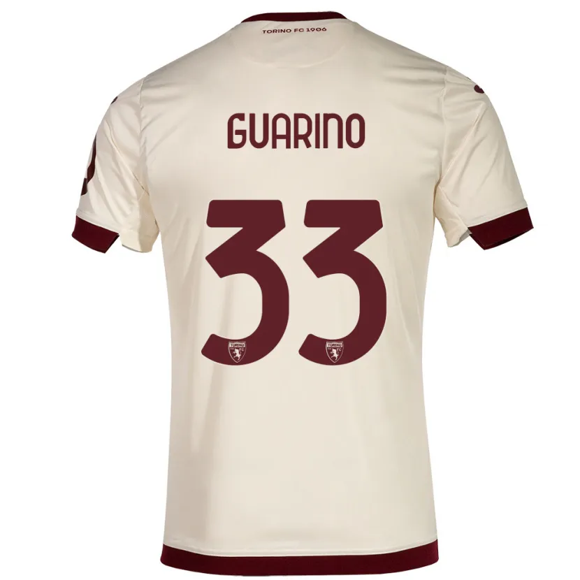 Danxen Mujer Camiseta Rita Guarino #33 Champán 2ª Equipación 2023/24 La Camisa