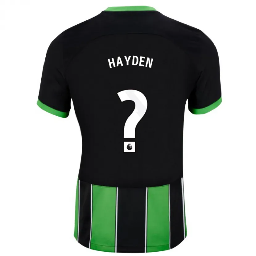 Danxen Mujer Camiseta Matthew Hayden #0 Verde Negro 2ª Equipación 2023/24 La Camisa