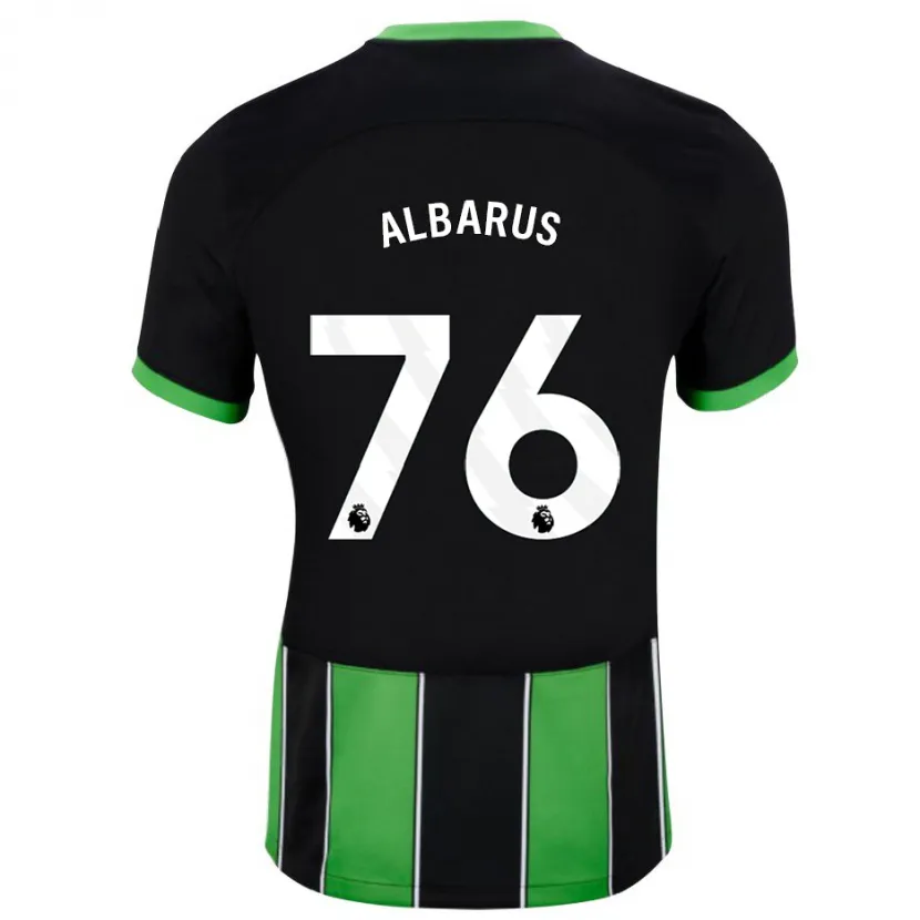 Danxen Mujer Camiseta Zane Albarus #76 Verde Negro 2ª Equipación 2023/24 La Camisa