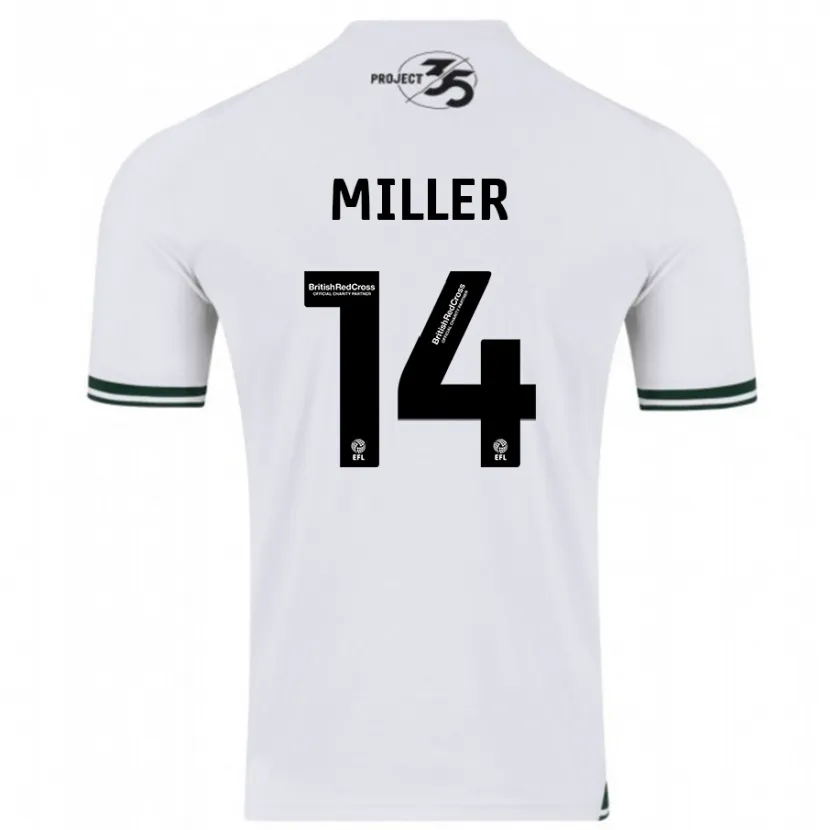 Danxen Mujer Camiseta Mickel Miller #14 Blanco 2ª Equipación 2023/24 La Camisa