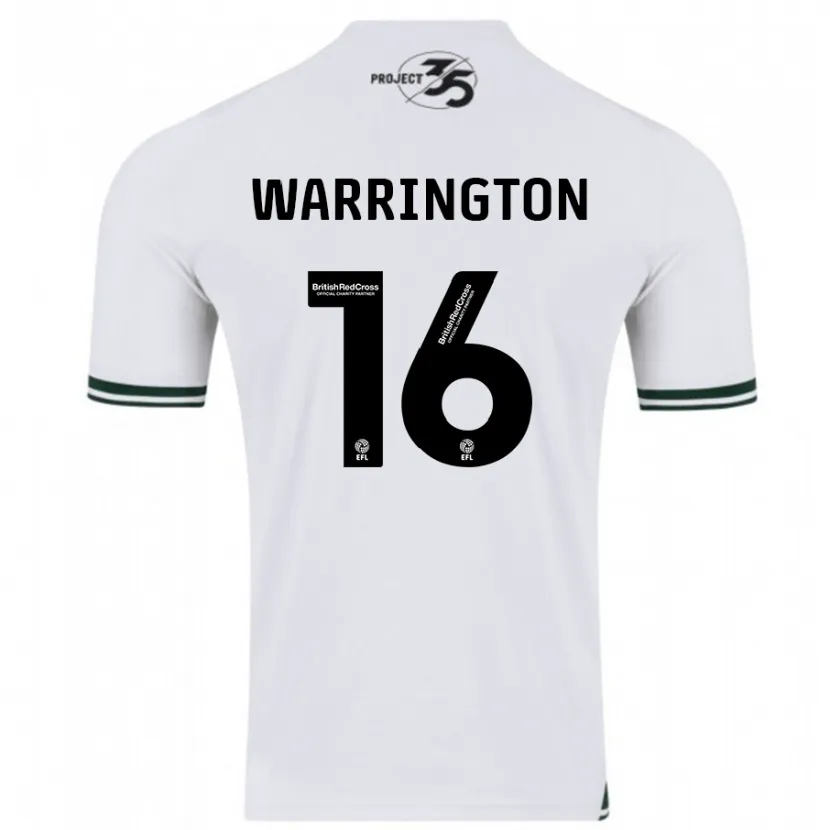 Danxen Mujer Camiseta Lewis Warrington #16 Blanco 2ª Equipación 2023/24 La Camisa