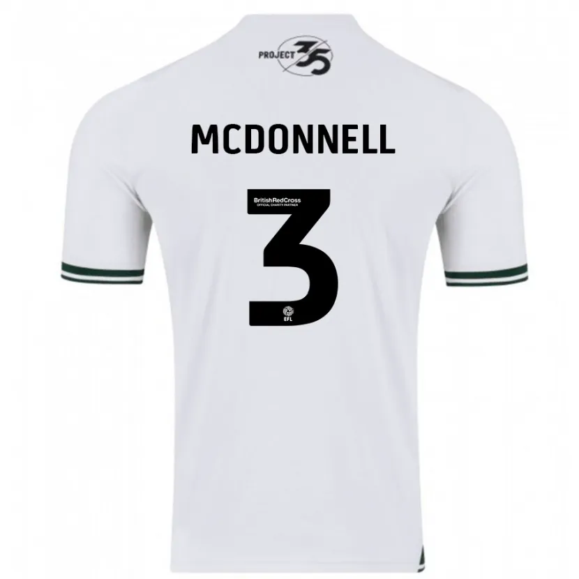 Danxen Mujer Camiseta Rosie Mcdonnell #3 Blanco 2ª Equipación 2023/24 La Camisa