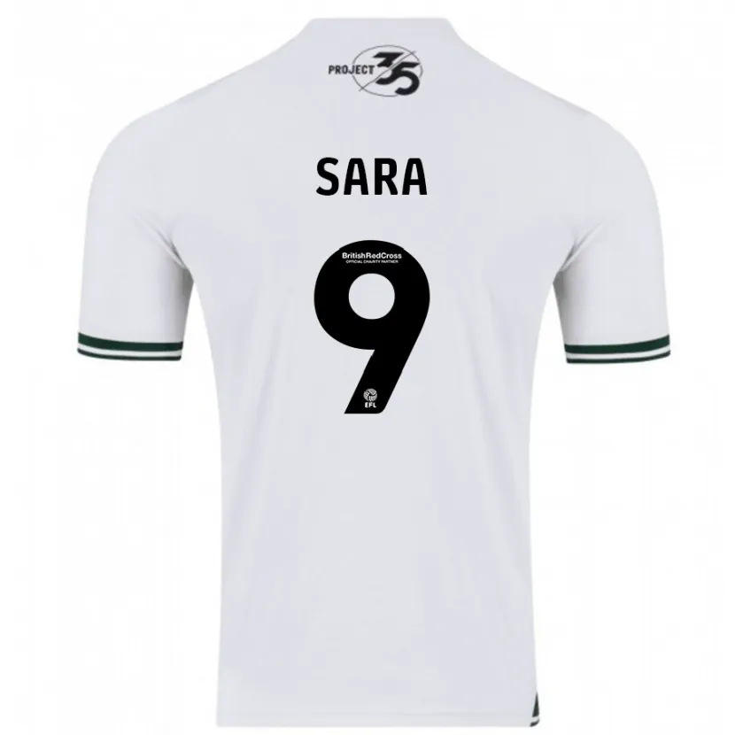 Danxen Mujer Camiseta Ellie Sara #9 Blanco 2ª Equipación 2023/24 La Camisa