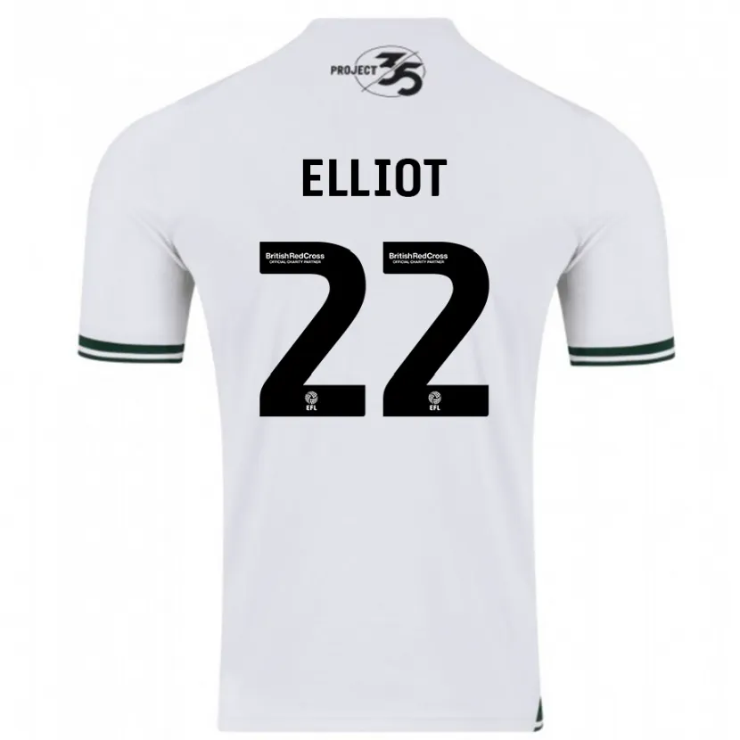 Danxen Mujer Camiseta Emily Elliot #22 Blanco 2ª Equipación 2023/24 La Camisa