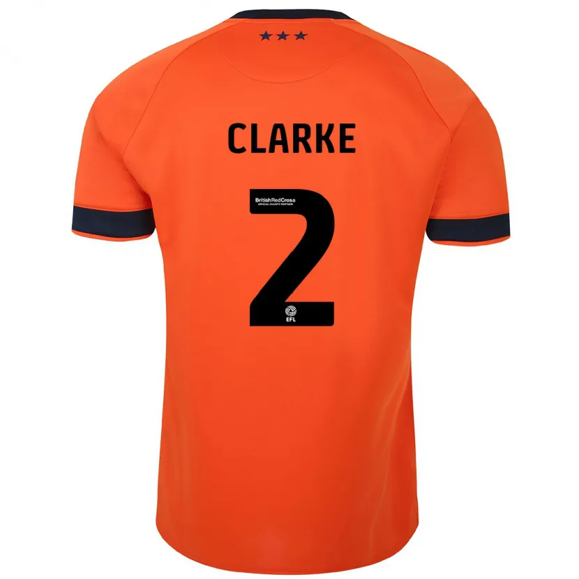 Danxen Mujer Camiseta Harry Clarke #2 Naranja 2ª Equipación 2023/24 La Camisa