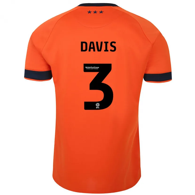 Danxen Mujer Camiseta Leif Davis #3 Naranja 2ª Equipación 2023/24 La Camisa