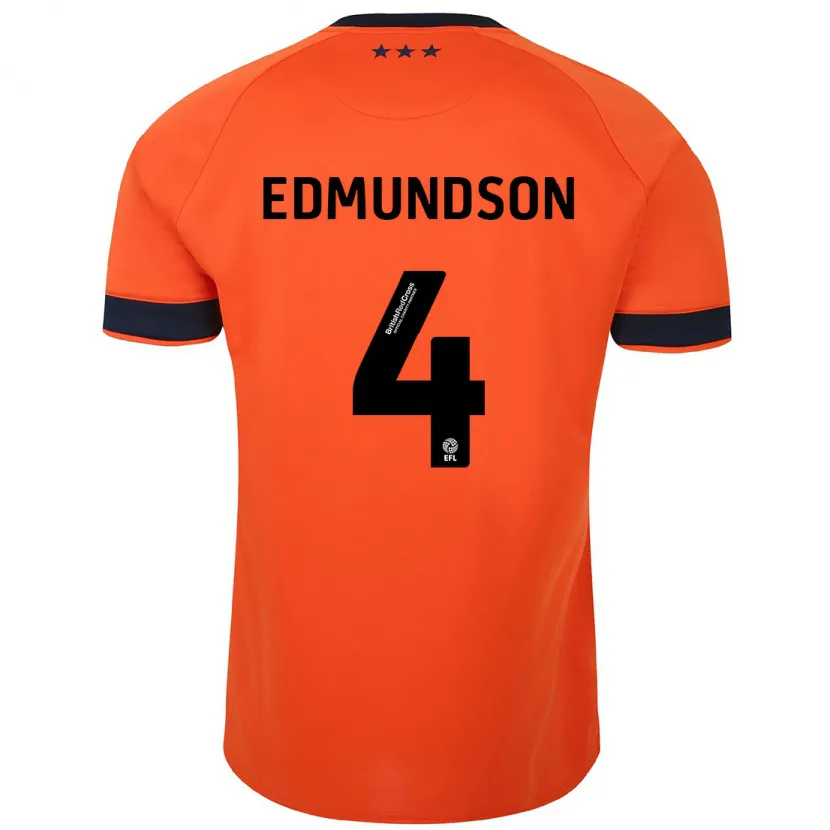 Danxen Mujer Camiseta George Edmundson #4 Naranja 2ª Equipación 2023/24 La Camisa