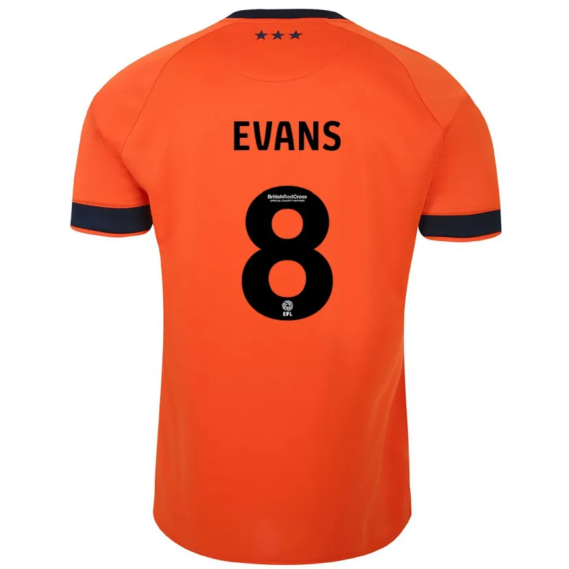 Danxen Mujer Camiseta Lee Evans #8 Naranja 2ª Equipación 2023/24 La Camisa