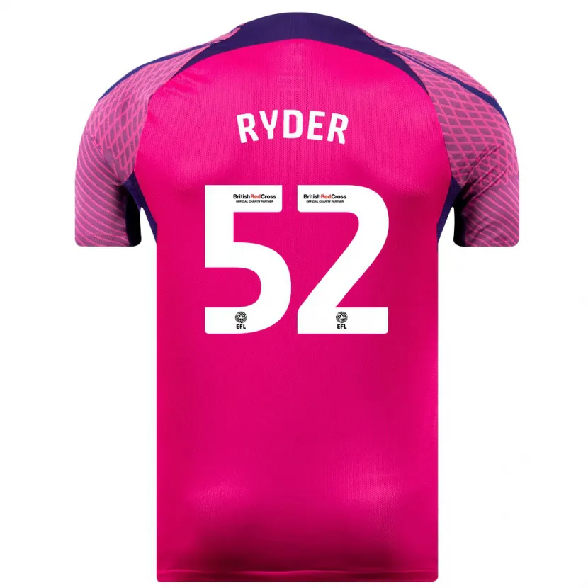 Danxen Mujer Camiseta Joe Ryder #52 Morado 2ª Equipación 2023/24 La Camisa