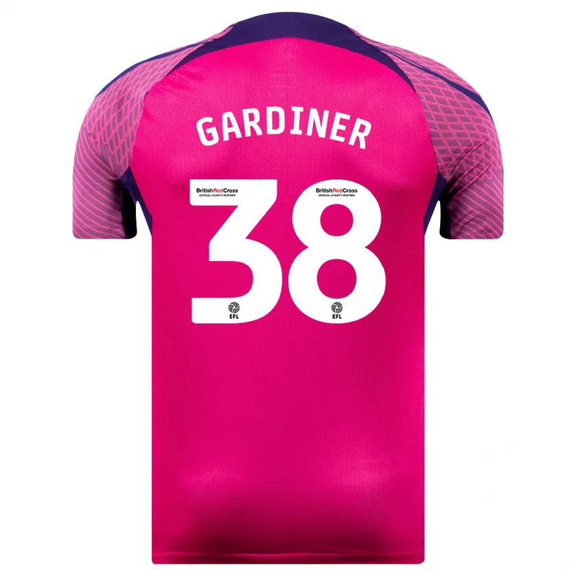 Danxen Mujer Camiseta Harry Gardiner #38 Morado 2ª Equipación 2023/24 La Camisa