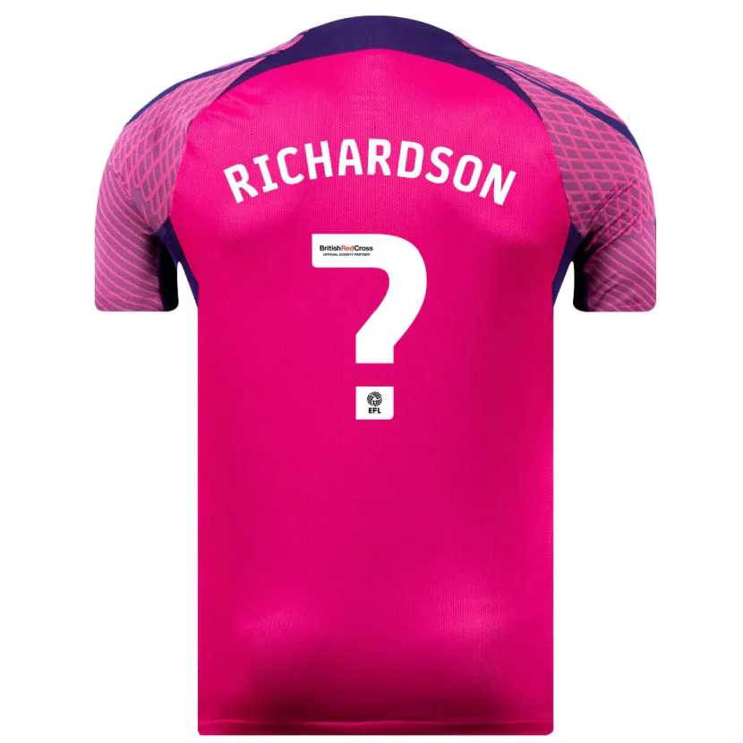 Danxen Mujer Camiseta Adam Richardson #0 Morado 2ª Equipación 2023/24 La Camisa