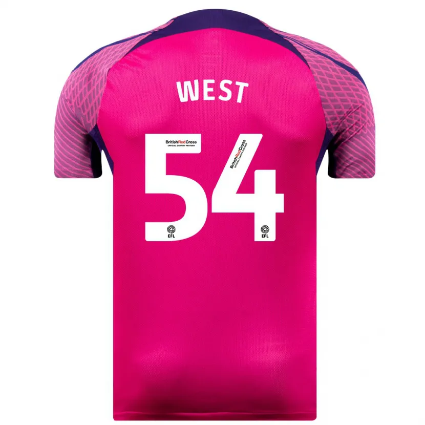 Danxen Mujer Camiseta Ella West #54 Morado 2ª Equipación 2023/24 La Camisa