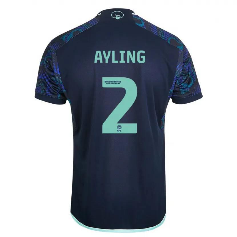 Danxen Mujer Camiseta Luke Ayling #2 Azul 2ª Equipación 2023/24 La Camisa