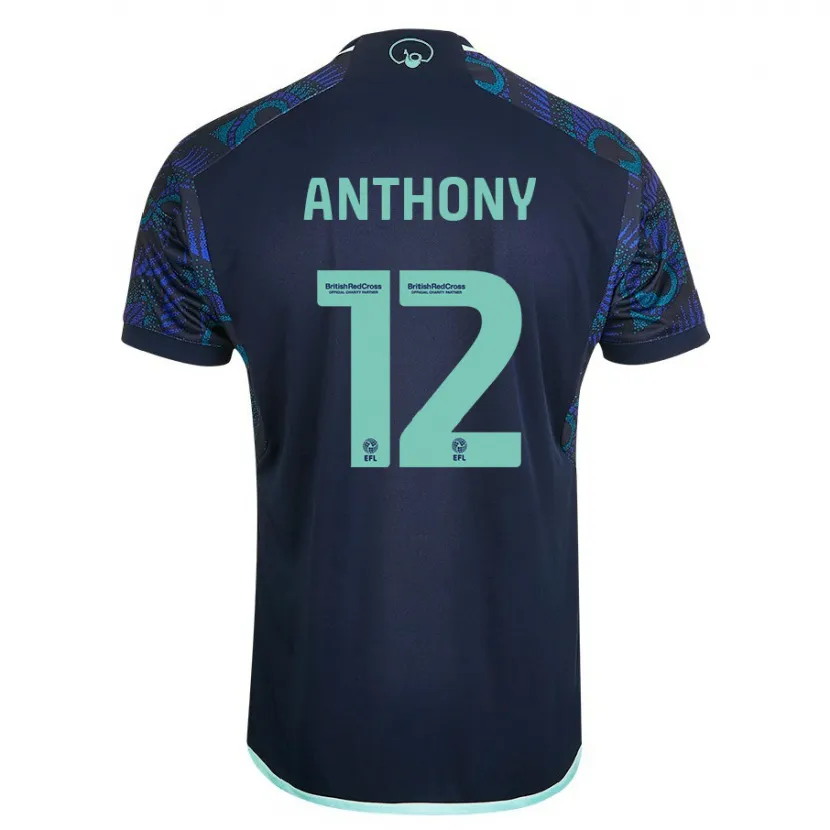 Danxen Mujer Camiseta Jaidon Anthony #12 Azul 2ª Equipación 2023/24 La Camisa