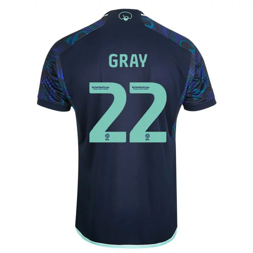 Danxen Mujer Camiseta Archie Gray #22 Azul 2ª Equipación 2023/24 La Camisa