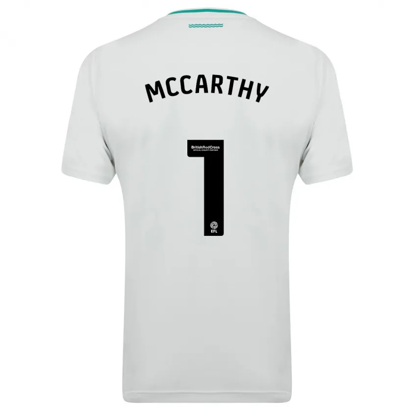 Danxen Mujer Camiseta Alex Mccarthy #1 Blanco 2ª Equipación 2023/24 La Camisa