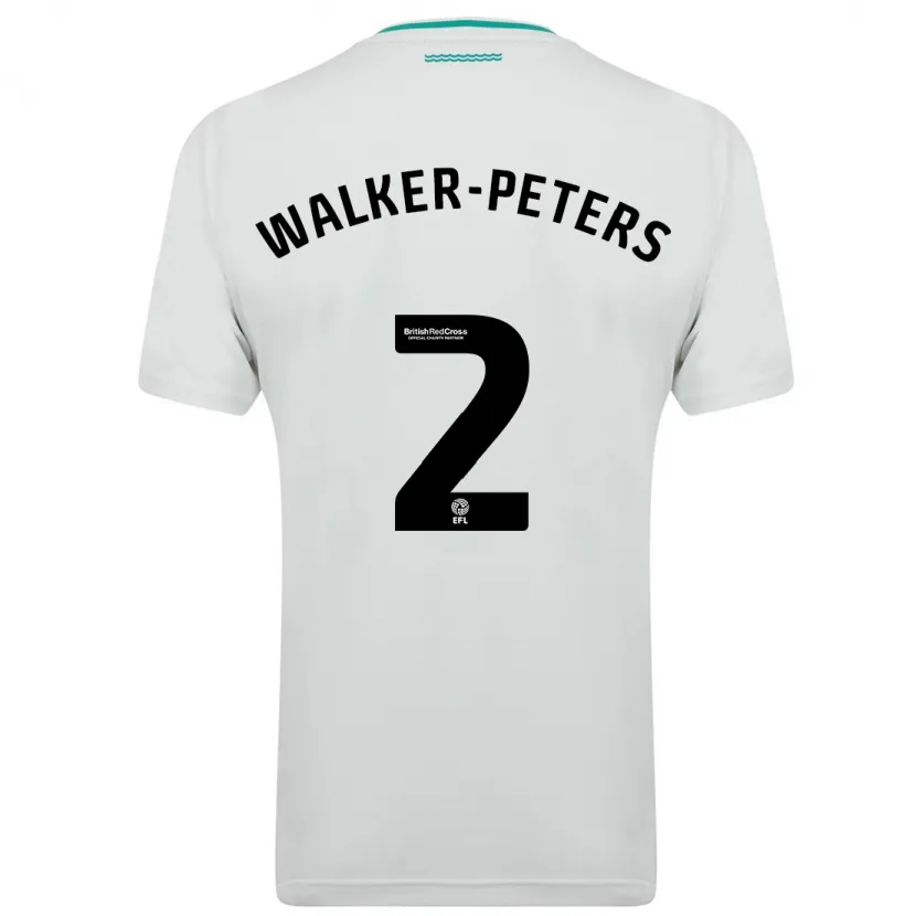 Danxen Mujer Camiseta Kyle Walker-Peters #2 Blanco 2ª Equipación 2023/24 La Camisa