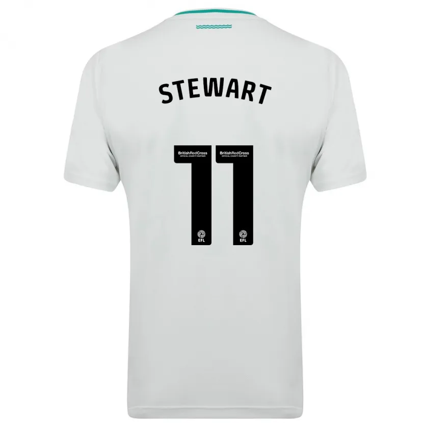 Danxen Mujer Camiseta Ross Stewart #11 Blanco 2ª Equipación 2023/24 La Camisa