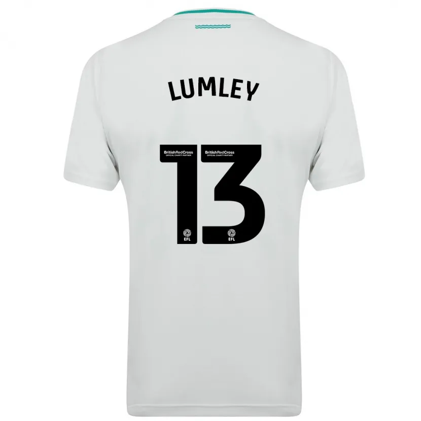 Danxen Mujer Camiseta Joe Lumley #13 Blanco 2ª Equipación 2023/24 La Camisa