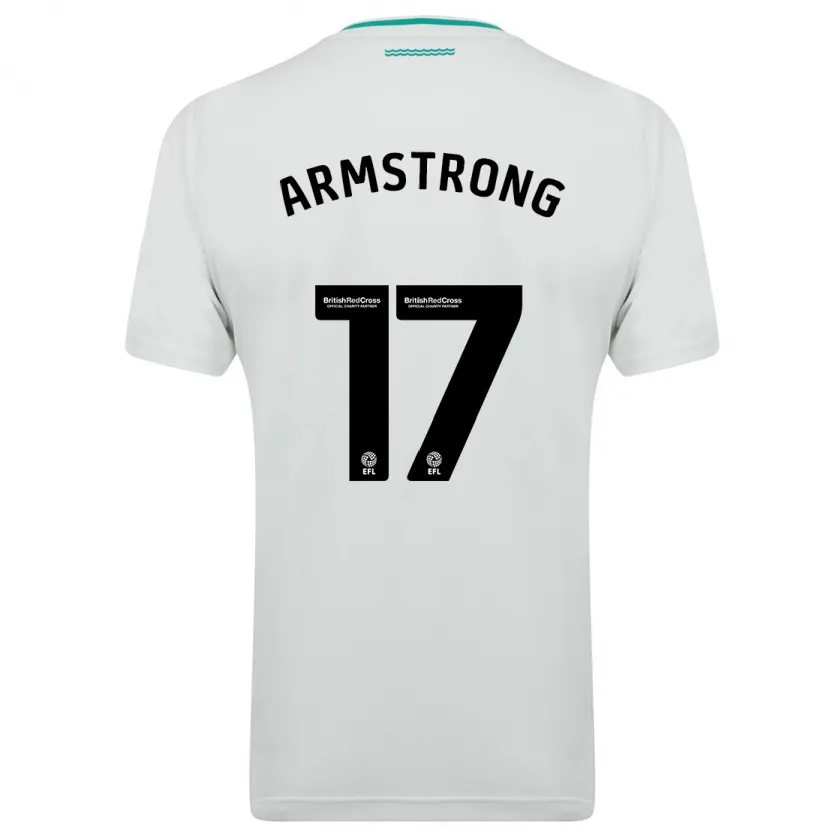 Danxen Mujer Camiseta Stuart Armstrong #17 Blanco 2ª Equipación 2023/24 La Camisa