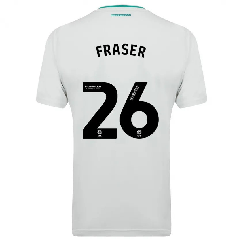 Danxen Mujer Camiseta Ryan Fraser #26 Blanco 2ª Equipación 2023/24 La Camisa