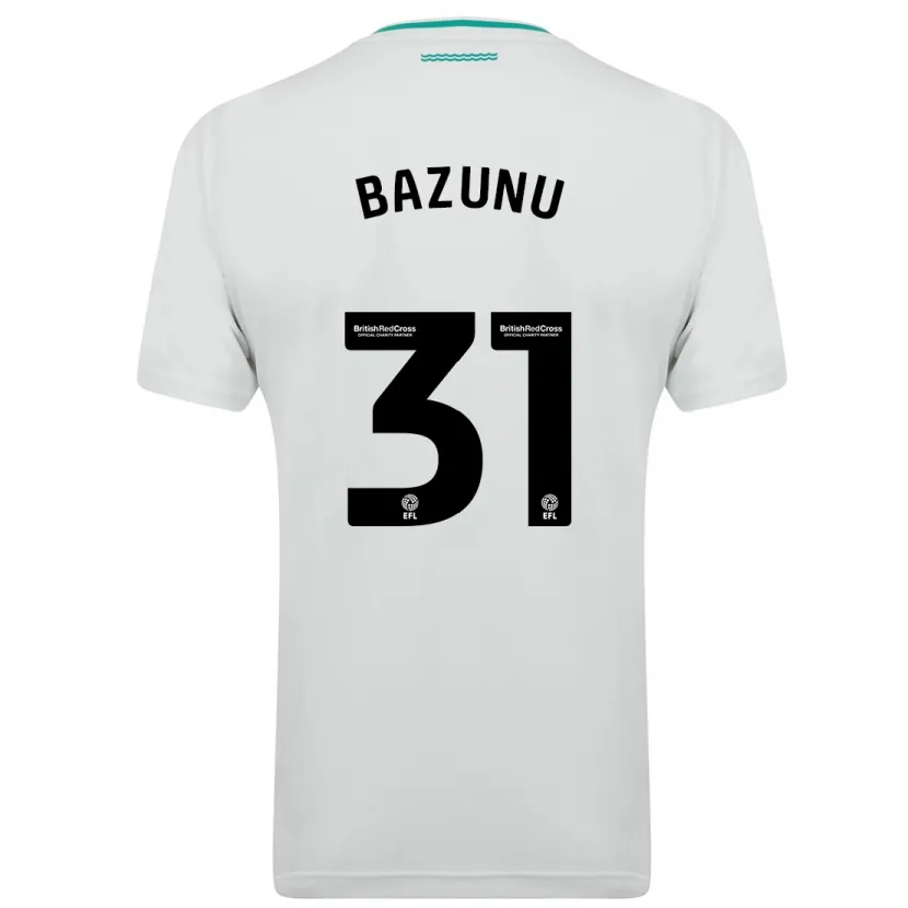 Danxen Mujer Camiseta Gavin Bazunu #31 Blanco 2ª Equipación 2023/24 La Camisa