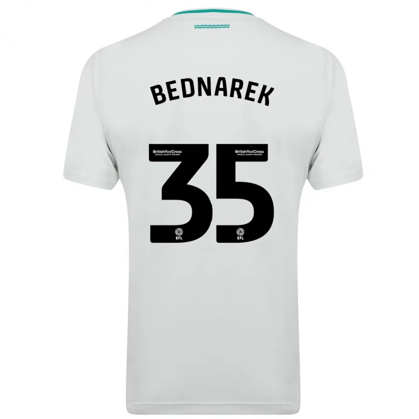 Danxen Mujer Camiseta Jan Bednarek #35 Blanco 2ª Equipación 2023/24 La Camisa