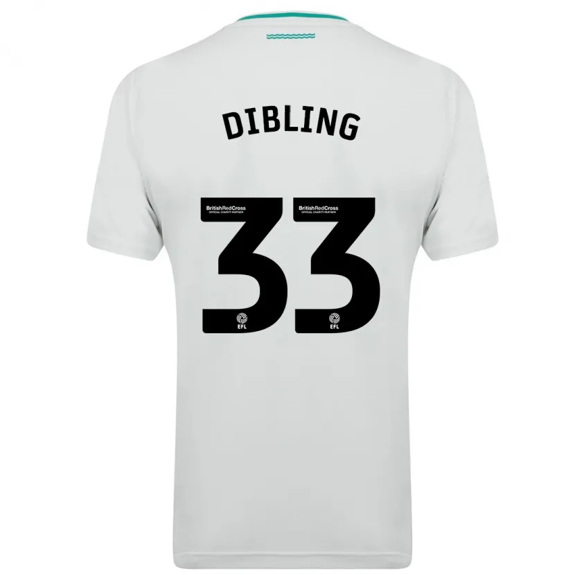 Danxen Mujer Camiseta Tyler Dibling #33 Blanco 2ª Equipación 2023/24 La Camisa