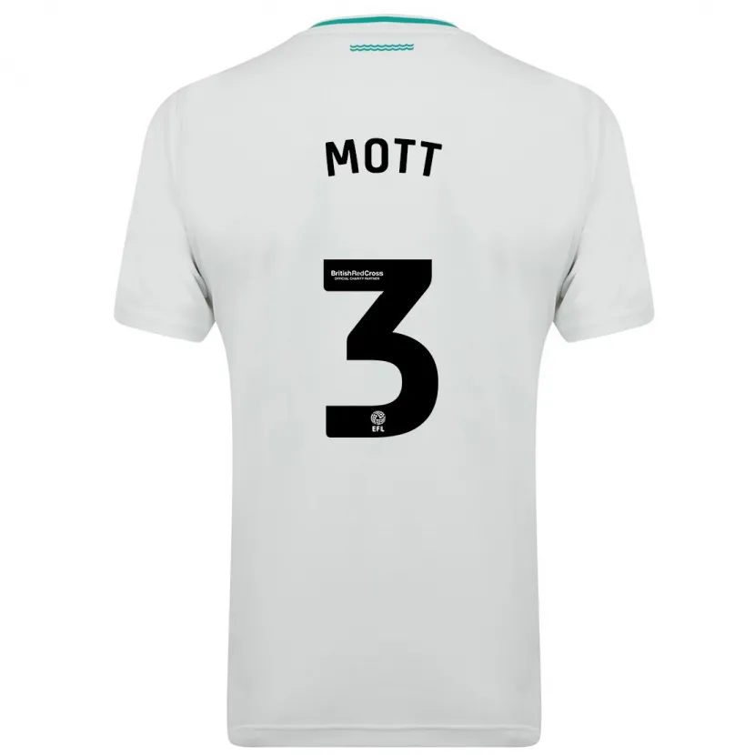 Danxen Mujer Camiseta Millicent Mott #3 Blanco 2ª Equipación 2023/24 La Camisa