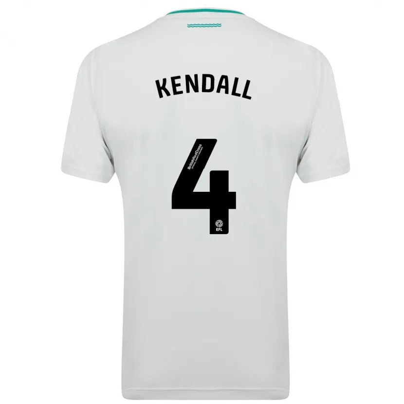 Danxen Mujer Camiseta Lucia Kendall #4 Blanco 2ª Equipación 2023/24 La Camisa