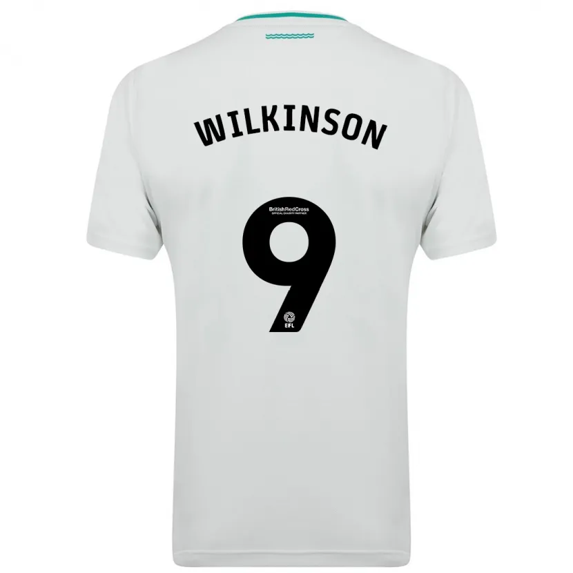 Danxen Mujer Camiseta Katie Wilkinson #9 Blanco 2ª Equipación 2023/24 La Camisa