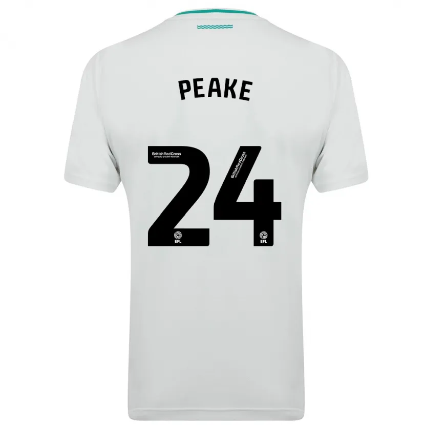 Danxen Mujer Camiseta Paige Peake #24 Blanco 2ª Equipación 2023/24 La Camisa