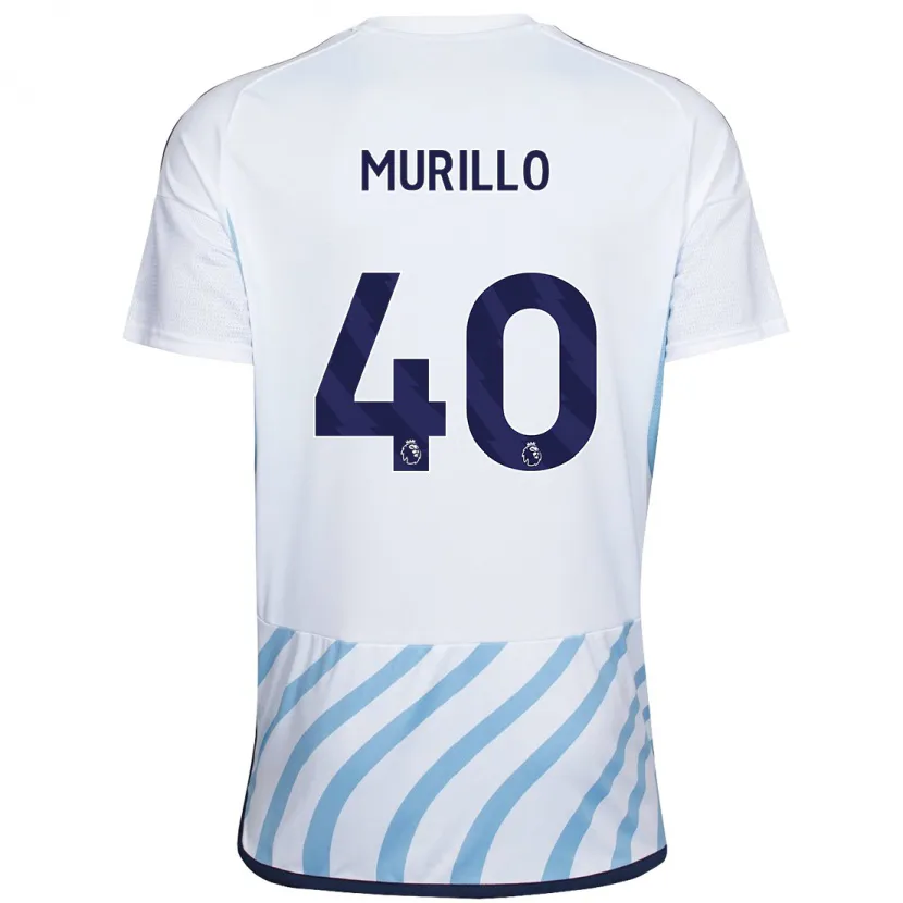 Danxen Mujer Camiseta Murillo #40 Blanco Azul 2ª Equipación 2023/24 La Camisa