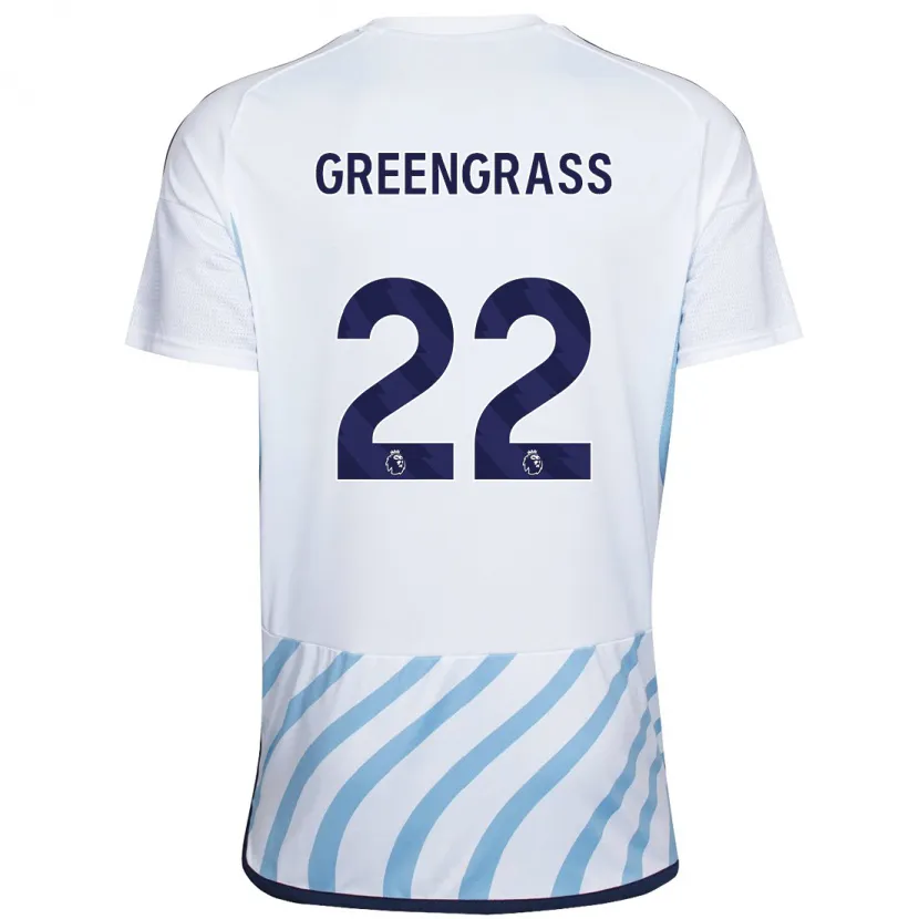 Danxen Mujer Camiseta Charlotte Greengrass #22 Blanco Azul 2ª Equipación 2023/24 La Camisa