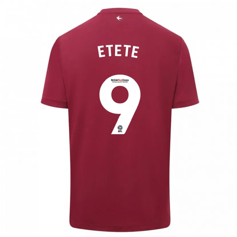 Danxen Mujer Camiseta Kion Etete #9 Rojo 2ª Equipación 2023/24 La Camisa