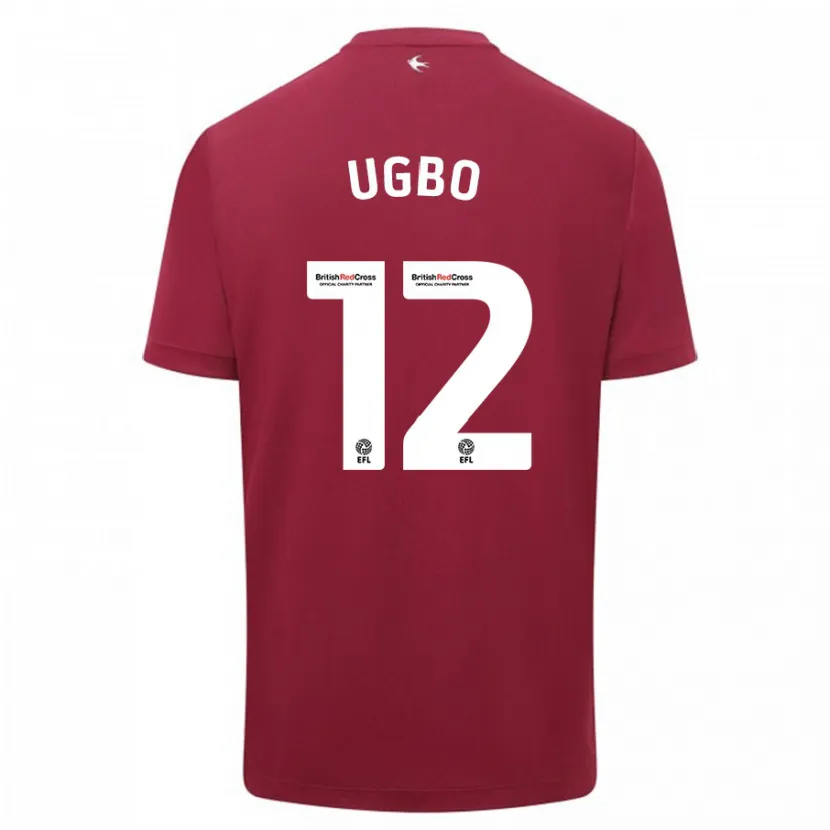 Danxen Mujer Camiseta Iké Ugbo #12 Rojo 2ª Equipación 2023/24 La Camisa