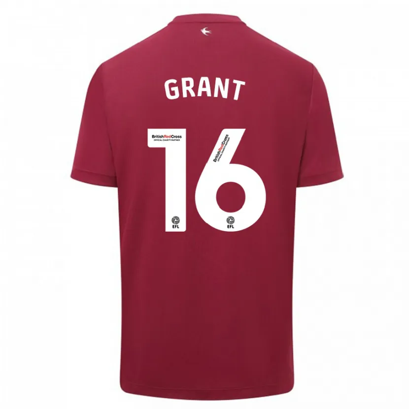 Danxen Mujer Camiseta Karlan Grant #16 Rojo 2ª Equipación 2023/24 La Camisa