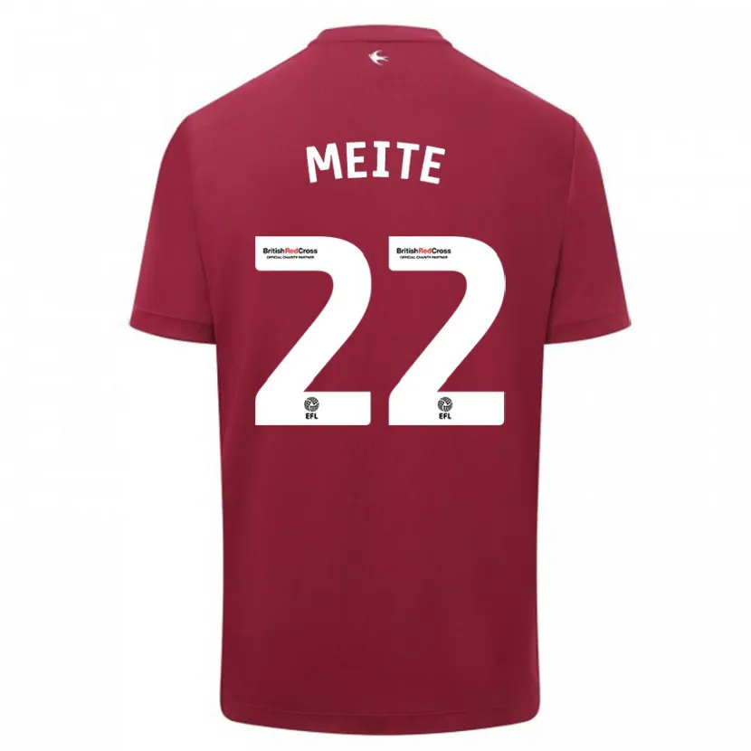 Danxen Mujer Camiseta Yakou Méïté #22 Rojo 2ª Equipación 2023/24 La Camisa