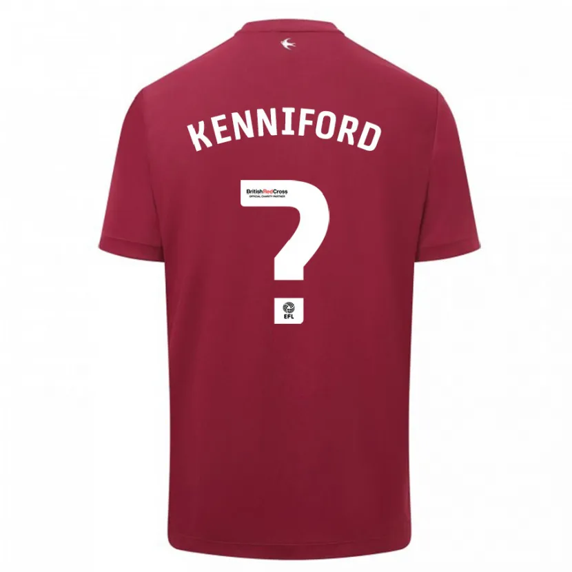 Danxen Mujer Camiseta Kyle Kenniford #0 Rojo 2ª Equipación 2023/24 La Camisa