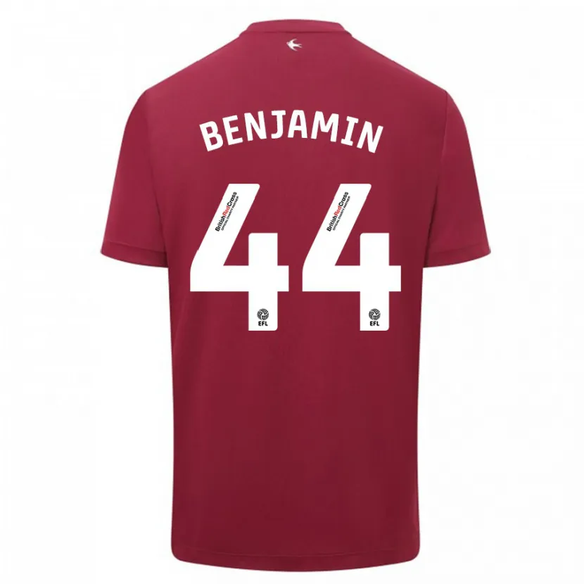 Danxen Mujer Camiseta Xavier Benjamin #44 Rojo 2ª Equipación 2023/24 La Camisa