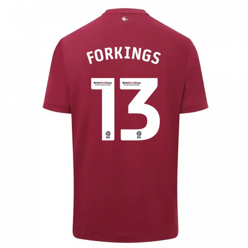 Danxen Mujer Camiseta Amelia Forkings #13 Rojo 2ª Equipación 2023/24 La Camisa