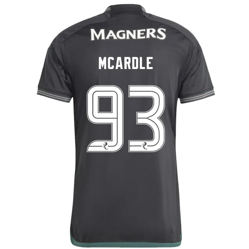 Danxen Mujer Camiseta Sean Mcardle #93 Negro 2ª Equipación 2023/24 La Camisa