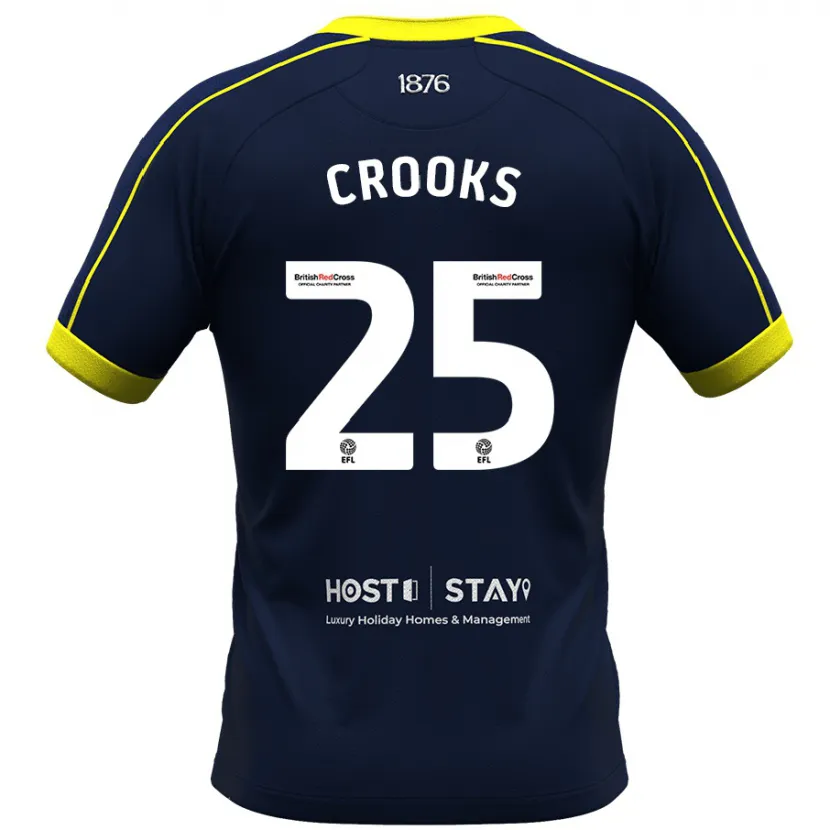 Danxen Mujer Camiseta Matt Crooks #25 Armada 2ª Equipación 2023/24 La Camisa