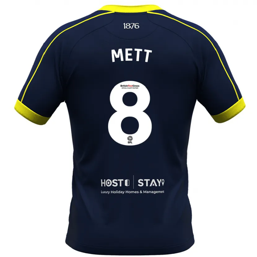 Danxen Mujer Camiseta Jessica Mett #8 Armada 2ª Equipación 2023/24 La Camisa